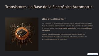 Transistores, Conmutadores y Sensores Interruptores en Sistemas ...