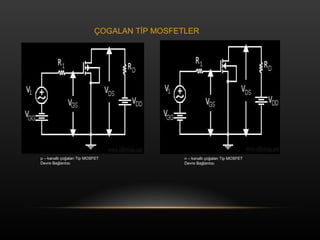p C kanall? ?o?alan Tip MOSFET Devre Ba?lant?s? n C kanall? ?o?alan Tip MOSFET Devre Ba?lant?s? ?OGALAN T?P MOSFETLER 