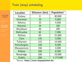 Transportation Distance Classification Table Mathematics in Public and Private Transportation | PDF