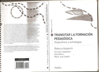Transitar la Formación Pedagógica: Microclases - Rebeca Anijovich 