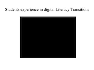 Students experience in digital Literacy Transitions
 