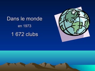 DDaannss llee mmoonnddee 
eenn 11997733 
11 667722 cclluubbss 
 
