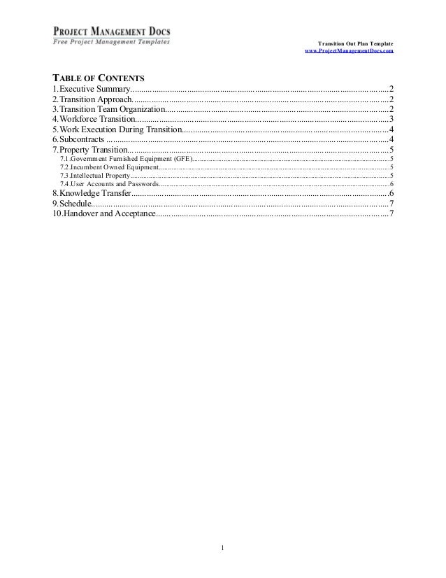 contract transition out plan template transition out plan contract transition out plan template transition out plan