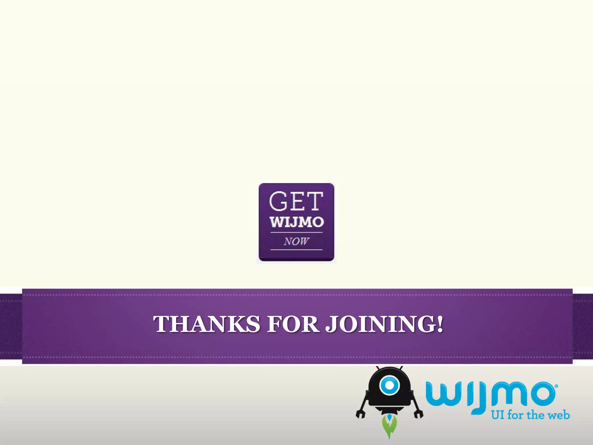 THANKS FOR JOINING!
 