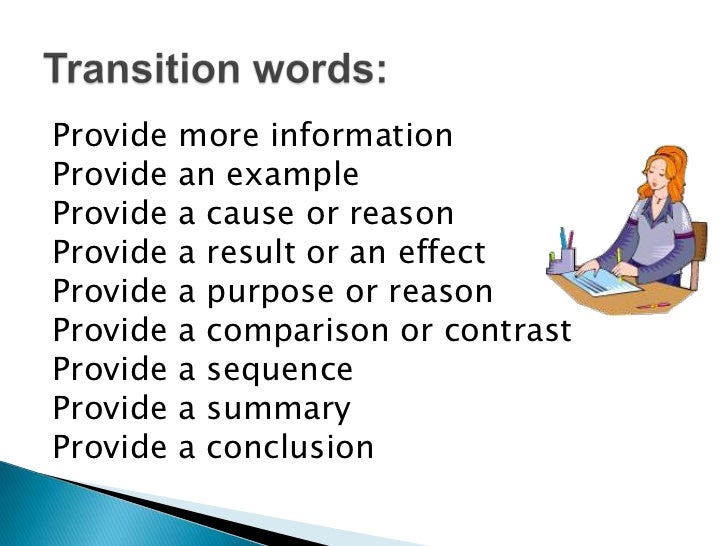Transition words compare and contrast