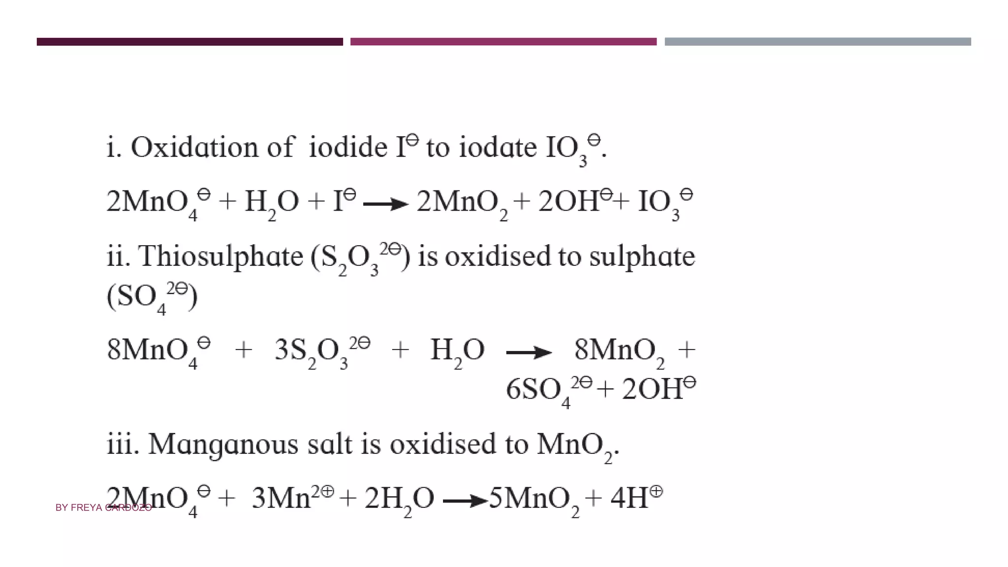 NEUTRAL OR ALKALINE MEDIUM
BY FREYA CARDOZO
 