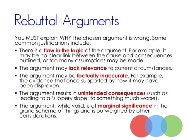How to write a rebuttal in a persuasive essay picture