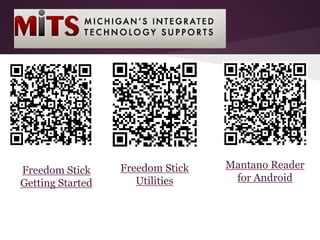 Freedom Stick   Mantano Reader
Freedom Stick
                     Utilities     for Android
Getting Started
 