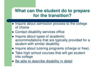 Transition From High School To College | PDF