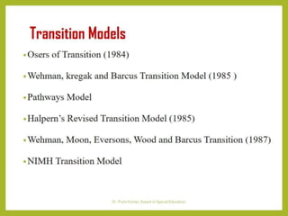 Transition from School to Work for  PwIDs
