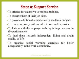 Transition from School to Work for  PwIDs