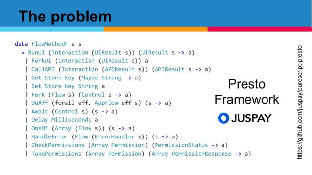 Transition graph using free monads and existentials | PPT