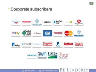 *
7
Corporate subscribers
 