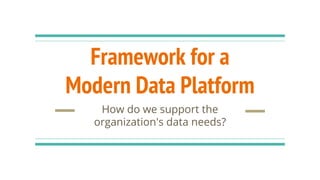 Data Platform Pdf Transition to a modern data platform | PDF