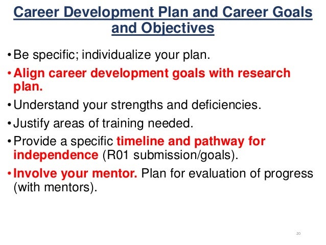 transitioning to independence tips for writing nih career k award career development goals and objectives