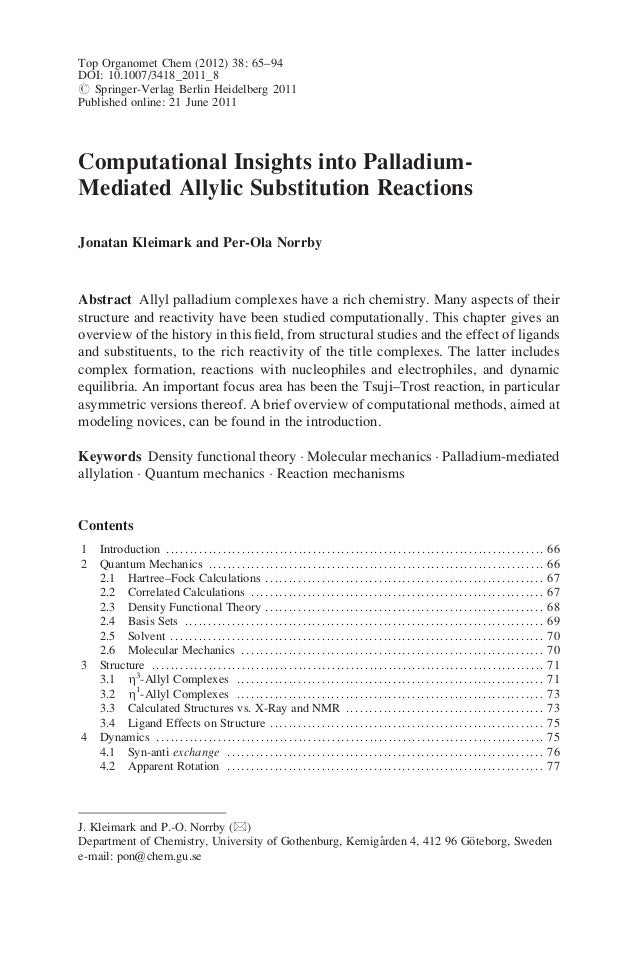 Transition Metal Catalyzed Enantioselective Allylic Substitution In O Transition Metal Catalyzed Enantioselective Allylic Substitution In O