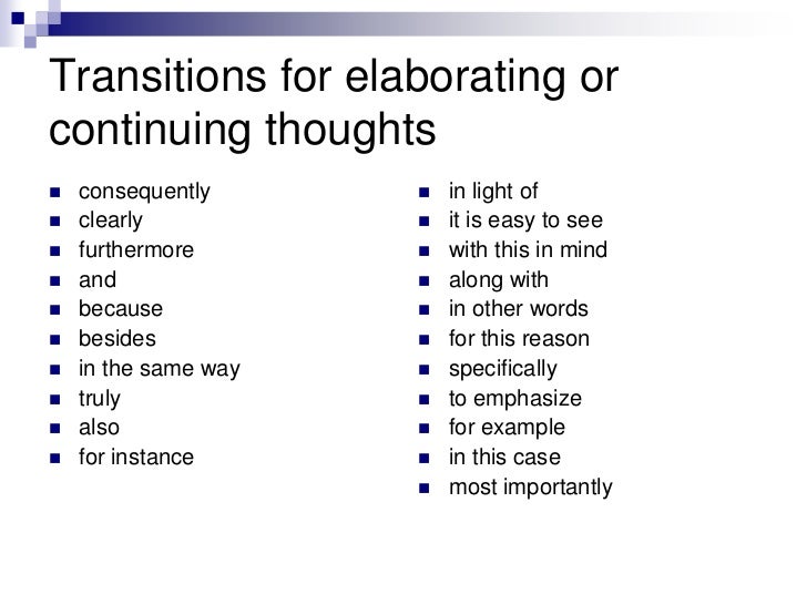 Effective Transition Words