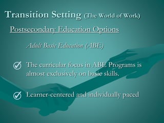 Abe Program Transition setting + transition planning | PPTX