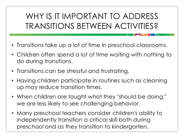 What Is The Importance Of Transitions