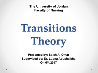 Transitions theory Afaf Meleis | PPTX