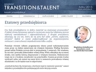 Transition&Talent newsletter - marzec 2015
