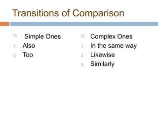 Transition words | PPT