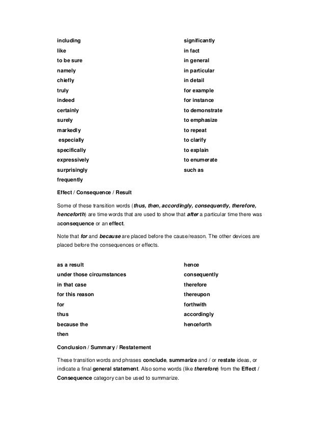 advanced transition words for essays