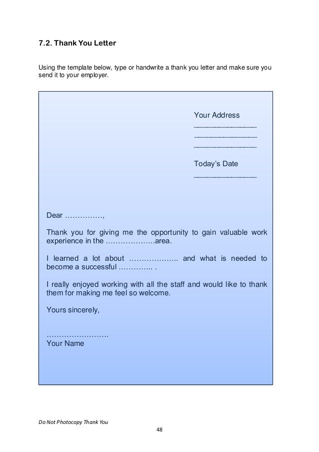 transition year work experience voc preperation