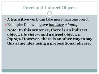 Transitive and Intransitive verbs | PPTX
