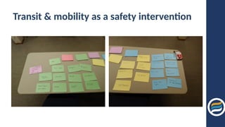 Transit & mobility as a safety intervention
 