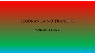 SEGURANÇA NO TRANSITO
MARCELO E FLÁVIO
 