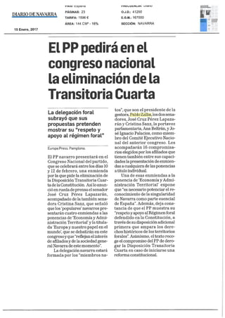 18 Congreso Nacional Transitoria 4º navarra
