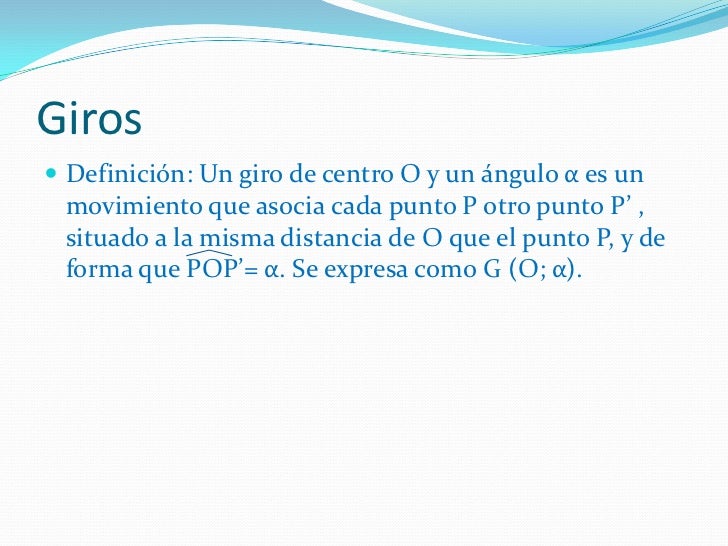 Translaciones y giros