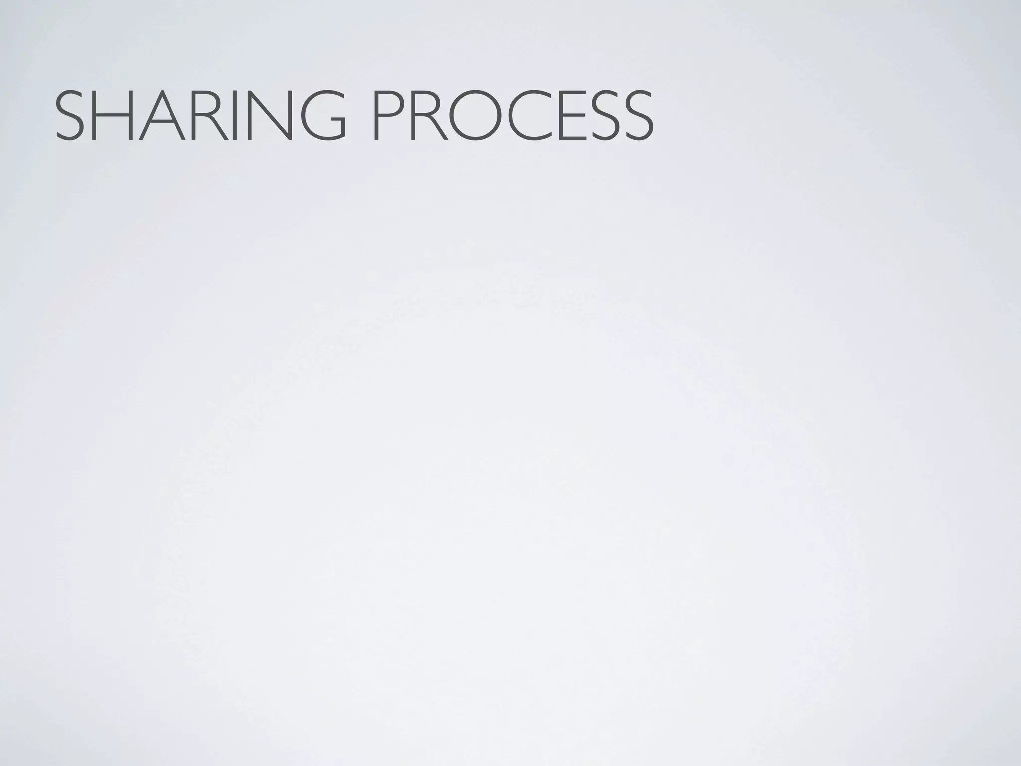 SHARING PROCESS
 