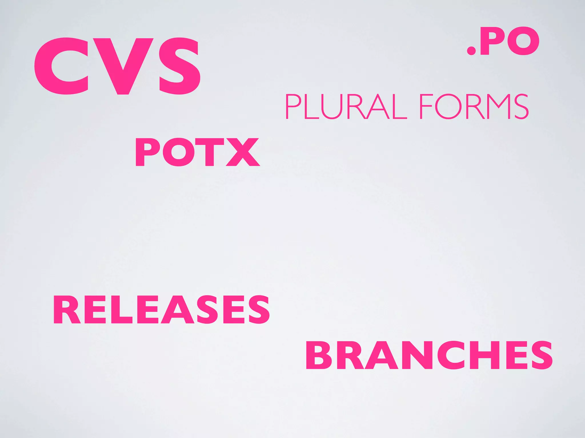 .PO
CVS        PLURAL FORMS
  POTX


RELEASES
           BRANCHES
 
