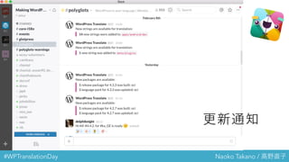#WPTranslationDay Naoko Takano / 高野直子
更新通知
 