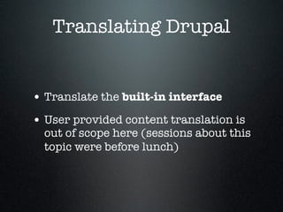 Translating Drupal