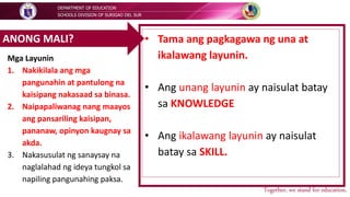 Objectives In Tagalog Translating competencies to objectives | PPTX