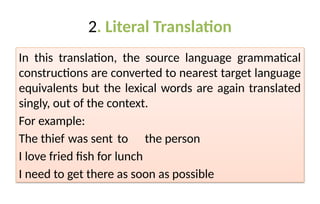 English Translation Methodology of Students | PPTX