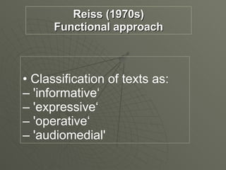 Translation, Function Of The Text | PPT
