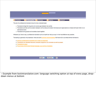 Making the Web Multilingual