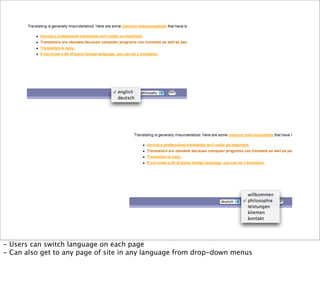 Making the Web Multilingual
