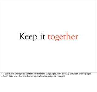 Making the Web Multilingual