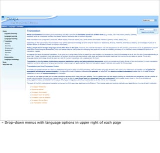 Making the Web Multilingual