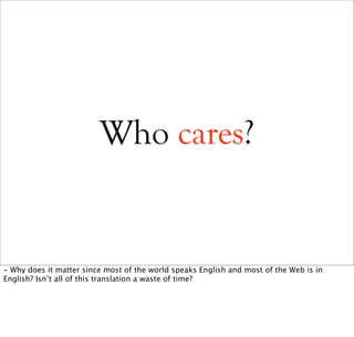Making the Web Multilingual