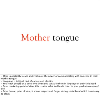 Making the Web Multilingual