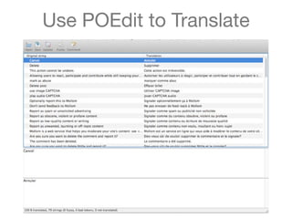 Use POEdit to Translate
 