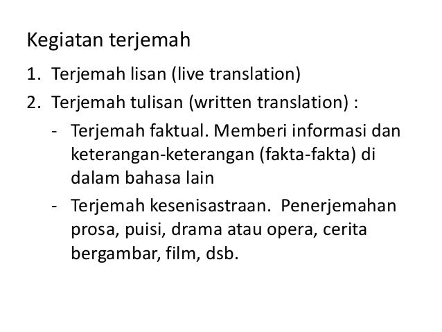 Introduction to Translation (Part II)