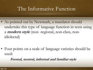 Translation and Language Functions | PPT
