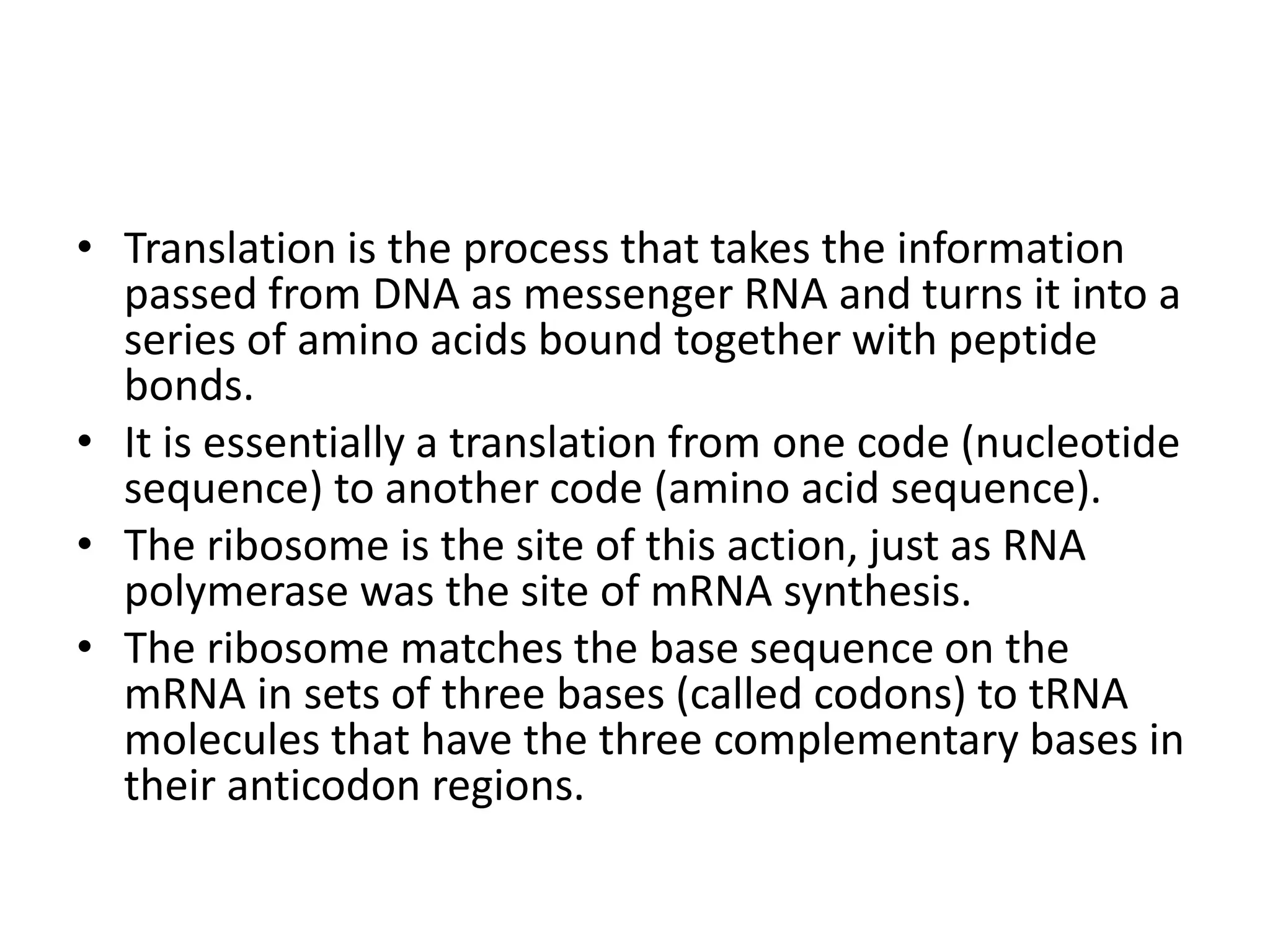 Translation and post translational modifications | PPTX